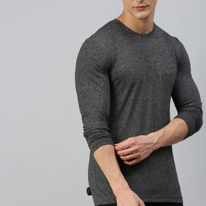 เสื้อยืดแขนยาวสำหรับผู้ชายเสื้อยืดสไตล์ไฮสตรีทใหม่สีตามสั่ง - Product Image 2