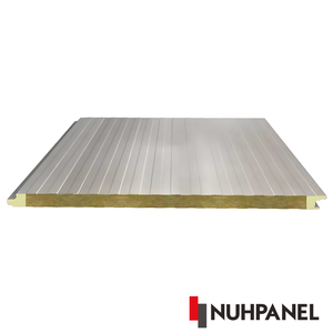 Panel Sándwich Acústico para Pared, Panel de Revestimiento de Fachada Perforado Aislado con PIR de 200 mm, Resistente al Fuego, para Cuartos Fríos, Talleres, Baños y Sótanos - Product Image 1