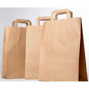 Custom Printed Biodegradable Kraft <b>Paper</b> Bags High Quality Grade Fast Fried Food <b>Packing</b> Luxury Eco-Friendly Supermarket Use - Product Image 4