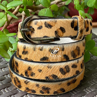 Nouveau élégant et fait à la main dames Animal fourrure cuir classique ceinture personnalisé en détresse imprimé Animal fourrure cuir femmes ceintures