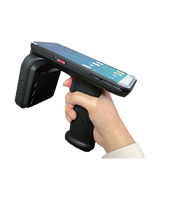 PDA Android 13 Portabel UHF RFID Pembaca Barcode Genggam dengan 4G/3G/2G/Wi-Fi Protokol EPC C1 GEN2 untuk Logistik Gudang