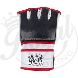 Venta al por mayor 7oz Microfibra Negro MMA Guantes de boxeo Medio dedo Sparring Logotipo personalizado Material de cuero PU Venta al por mayor Guantes de entrenamiento - Product Image 2