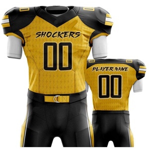 Uniforme de football américain de haute qualité personnalisable pour les jeunes Taille XL Polyester respirant Tops Jersey Ensembles de logos brodés - Product Image 4