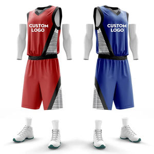 Maillot de basketball unisexe personnalisé, imprimé numériquement, réversible, uniforme professionnel, style rétro, respirant, antibactérien, manches courtes - Product Image 2