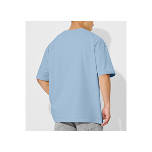 T-shirts décontractés surdimensionnés élégants pour hommes avec logo personnalisé - Vente en gros auprès des fabricants de vêtements du Pakistan - T-shirts courts coupe carrée pour hommes - Product Image 2