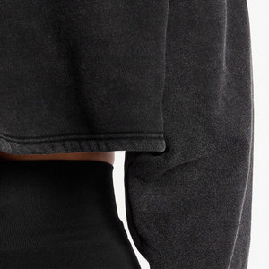 Las mejores sudaderas con capucha cortas de punto para mujer Sudadera de invierno estampada con logotipo frontal Precio al por mayor - Product Image 5