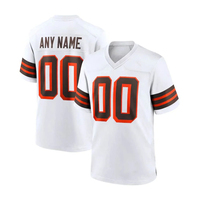 Maillot de football américain de style américain, pour adultes, été, unisexe, haute qualité, manches courtes, grande taille, logo personnalisé, antibactérien