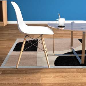 Luxurious Large Plush Pile Woolen Modern Plaid Pattern Premium Handcrafted High Quality Non-Slip Washable Area <b>Rugs</b> for Bedroom - Product Image 5