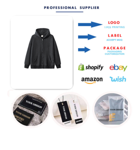 Sweat-shirt à capuche zippé unisexe Wahed Heavyweight Fleece recadrée avec fermeture à glissière personnalisée surdimensionnée vente en gros Blanks Digital PolyesterCotton pour hommes - Product Image 4