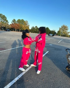 ชุดวอร์มกางเกงวอร์มสำหรับผู้ชายชุดเสื้อฮู้ดกางเกงพิมพ์ลาย DTG แบบกำหนดเองลายเพชรเทียม - Product Image 5