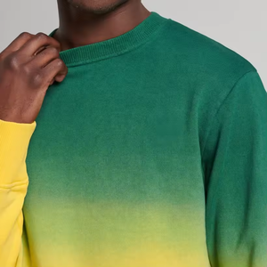 Nouveaux vêtements pour hommes Street Wear Gradient Tie Dyed Sweat Chenille Brodé Pull Chemises Automne hoodies - Product Image 5