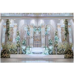 Réception de mariage occidentale décoration de scène cérémonie de mariage anglaise scène extérieure scène élégante de réception de mariage - Product Image 1