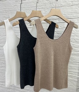 เสื้อกล้ามออกกำลังกายสีดำสำหรับผู้หญิงเสื้อกล้ามครอป - Product Image 4