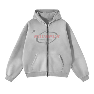 Sweats à capuche surdimensionnés délavés et décolorés au soleil, fabriqués sur mesure par OEM, sweats à capuche grande taille pour hommes, sweats à capuche en molleton français 450+ GSM, HOMMES FEMMES - Product Image 6
