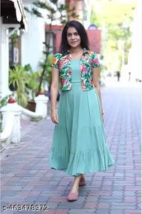 Vestido de verano de algodón indio hecho a mano elegante estampado Floral regalo de novia ropa de fiesta larga moda de mujer personalizada Natural - Product Image 3