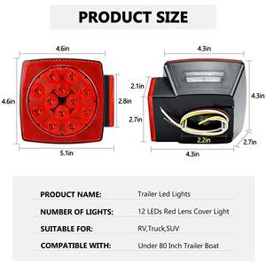 Kit d'éclairage de remorque LED étanche avec faisceau de câblage, état neuf, feux arrière ambre pour usage industriel - Product Image 2