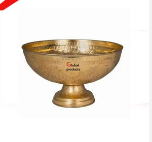 Cuenco para servir postres de acero inoxidable con acabado dorado de aspecto martillado para restaurante y bar de hotel - Product Image 5