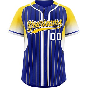 Maillot de softball pour jeunes chemise de baseball personnalisée boutonnée tissu en maille respirante matériel de séchage rapide sergé nom sublimé USA Fit - Product Image 1