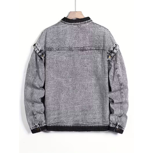 Vente en gros 2025 printemps et automne nouvelle taille européenne veste en jean de haute qualité veste en coton décontractée coupe ajustée veste pour hommes - Product Image 2