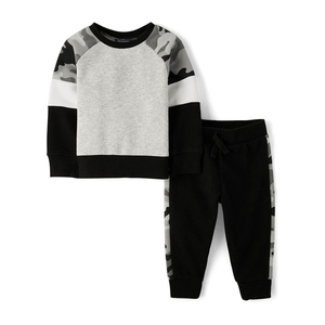 Conjunto de chándal de bebé personalizable, tela de algodón de alta calidad, ropa transpirable cómoda y elegante para niños y niñas - Product Image 6