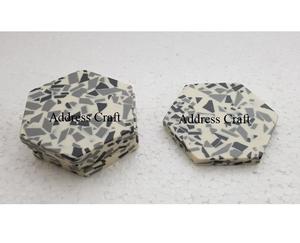 ชุดที่รองแก้วหินหินขัดสุดหรูถูกสร้างขึ้นอย่างสมบูรณ์แบบสำหรับห้องครัวโต๊ะรับประทานอาหารตกแต่งบนโต๊ะอาหารที่รองแก้วเหมาะสำหรับของขวัญ - Product Image 4