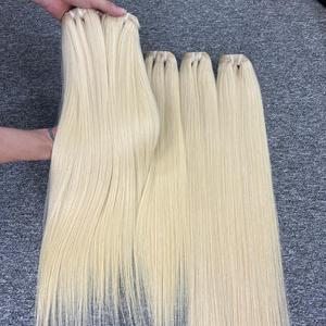 Extensiones de cabello virgen 100% de alta calidad, venta al por mayor, recto Natural, gran Stock, cabello crudo vietnamita, trama de Color claro - Product Image 3