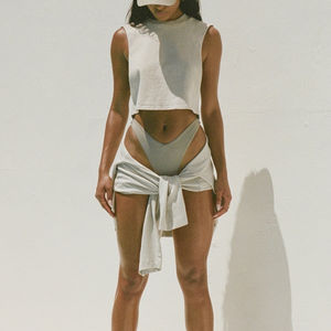 Factory Direct Cotton <b>Crop</b> <b>Top</b> for Women XS Size Quick Dry Stretch <b>Sexy</b> Workout Gym Yoga Loose Plain Design Women Tank <b>Tops</b> - Product Image 6