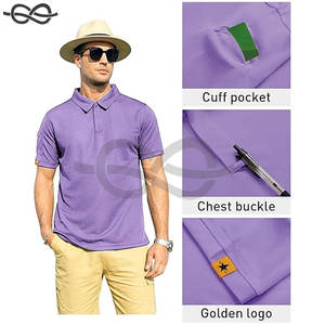 Camiseta Polo para hombre para rendimiento de golf, tela elástica, movimiento de humedad, ropa transpirable de moda, marca Oem - Product Image 2