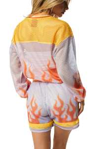 Ropa de talla grande para mujer hecha a medida de alta calidad, camisetas de manga larga, pantalones cortos transpirables, impresión gráfica por sublimación - Product Image 4