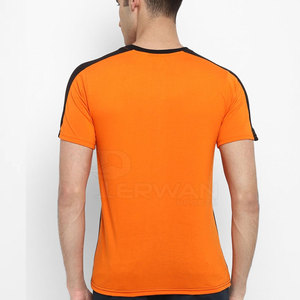 Nueva llegada de camisetas para hombres de color personalizado de bajo precio al por mayor de poliéster/algodón para adultos - Product Image 4