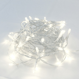 5m. ghirlanda trasparente 50 LED 8 funzioni bianco freddo IP44 (GSC 204600018) - Product Image 1