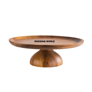 แท่นวางเค้กไม้ดีไซน์เส้นขอบทรงกลมเครื่องใช้บนโต๊ะทำมือคุณภาพระดับพรีเมียมอุปกรณ์สำหรับวางเค้กไม้ดีไซน์คลาสสิก - Product Image 6