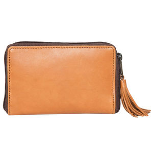 Cartera de Cuero Bohemia Hecha a Mano para Mujer, Delgada, Vintage, de Piel de Vaca con Pelo, Bloqueo RFID, Estampado Animal, Ribete de Piel, Uso Diario, Moda - Product Image 2