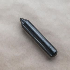 Lápiz de masaje de shungita pulida con punta afilada de 3.5*0.7 pulgadas (88*18 mm) - Product Image 1