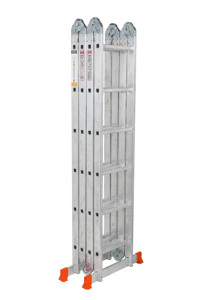 Elbe Industry Heavy Duty 4x5 Aluminum Multi-Purpose Foldable Extension <b>Ladder</b> Made in Turkey for Home & Warehouse Use - Product Image 6