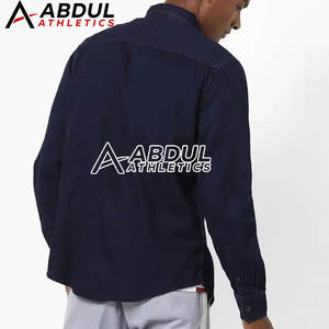 Chemise en jean pour homme sur mesure, grande taille, dernière tendance, prix bas, best-seller - Product Image 3