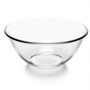 Bol en verre transparent 21 cm, passe au lave-vaisselle, design minimaliste pour servir les aliments, usage domestique - Product Image 1