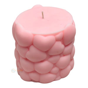 เทียนขี้ผึ้งถั่วเหลืองแปลกใหม่รูปหัวใจโรแมนติกทำด้วยมือสำหรับเป็นของขวัญของตกแต่งบ้านวันหยุดวันเกิดวันอีสเตอร์และวันคริสต์มาสสำหรับบาร์ - Product Image 4