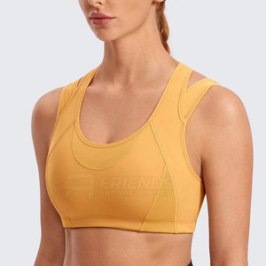 High for Lightweight <b>Padded</b> Women Sports Bra Adjustable Straps Seamless 100% Cotton Yoga <b>Running</b> Gym Fitness Workout - Product Image 5