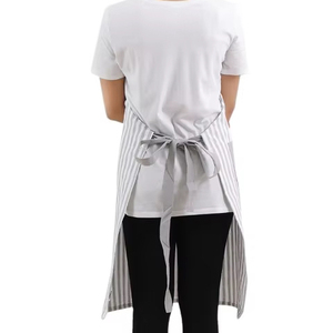 ผ้ากันเปื้อนเอี๊ยมสีเทาแบบไม่มีแขน ผลิตจากเส้นด้ายฝ้ายย้อมสี 100% ขนาด 70x90 ซม. สำหรับใช้ในครัว รับสกรีนโลโก้ วัสดุผ้าเดนิม PE LDPE PU PVC - Product Image 1