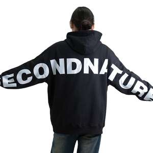 Sweat-shirts à capuche brodés personnalisés de qualité supérieure, légers, unisexes, prix d'usine en gros, teinture unie pour l'automne - Product Image 2