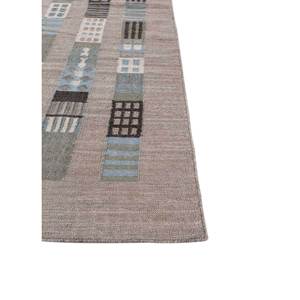Alfombra Clásica Azul a Cuadros de Lana de Tejido Plano, Alfombra Geométrica para Sala de Estar, Rectangular de 9x12, para Entrada o Pasillo, para Adolescentes-ADWL-13261 - Product Image 4