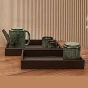 Vintage Crafts Classic Rectangle Leather Tray with Stand Eco-Friendly Customizable Thickness for Hotel and Home Decor - Product Image 3