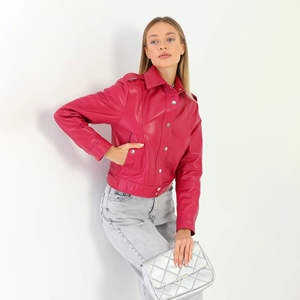 Chaqueta de Cuero Genuino para Mujer, Profesional, de Alta Calidad, Ecológica, Impermeable, con Forro de Nailon, Último Diseño 2026 - Product Image 2