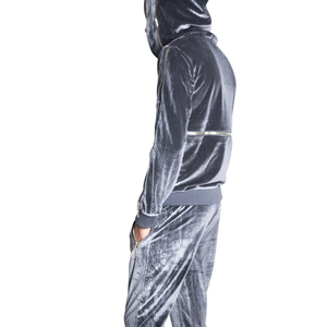 Chándal de Terciopelo para Hombre al por Mayor con Pantalones Deportivos y Sudadera con Capucha, Diseño Personalizado, Chándal de Terciopelo para Hombre - Product Image 2