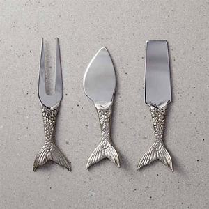 Ensemble de fromages à Long manche rond en marbre poli plaqué or, épandeur et trancheuse à manche en marbre en acier inoxydable - Product Image 4