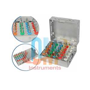 Taladro y accesorios dentales OMI, 25 uds., kit de taladro cónico con tapones, instrumentos quirúrgicos, acero inoxidable CE Clase II - Product Image 1