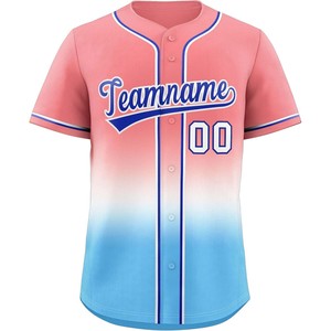 Maillot de Baseball Jeune Adulte Bouton Up Sublimation Graphique Personnalisé Nom De L'équipe Numéro Maille Tissu Softball Uniforme Broderie - Product Image 1