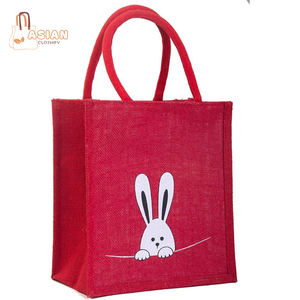 Best Market Price Custom Eco-Friendly <b>Jute</b> Tote Bag Printed Cartoon Pattern Natural and Sustainable for Shopping - Product Image 2