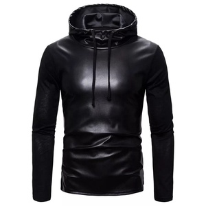 Sudadera con Capucha de Cuero Genuino para Invierno, Sudadera con Capucha para Hombre y Mujer, Impresión Digital, Teñido Liso, Forro Polar Vintage, Chaqueta Unisex, Colores Personalizados - Product Image 1